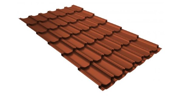 Металлочерепица квинта плюс 0,5 GreenCoat Pural RR 750 кирпично-красный (RAL 8004 терракота) купить в Нижнекамске